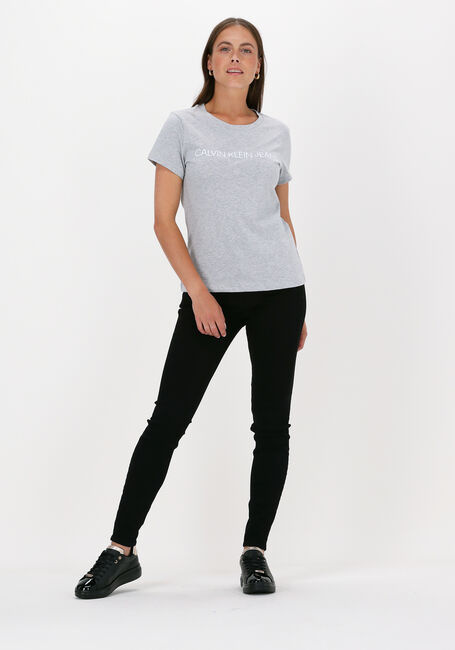 Grijze CALVIN KLEIN T-shirt CORE INSTIT LOGO SLIM FIT TEE Grijze CALVIN KLEIN T-shirt CORE INSTIT LOGO SLIM FIT TEE - large
