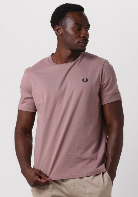 FRED PERRY T-shirt RINGER T-SHIRT Rose clair - large