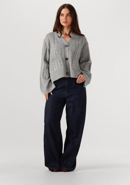 SECOND FEMALE Gilet ALPHINE KNIT CARDIGAN Gris clair - large