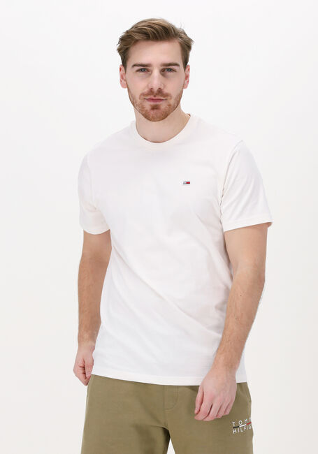 Gebroken wit TOMMY JEANS T-shirt TJM CLASSIC JERSEY C NECK - large