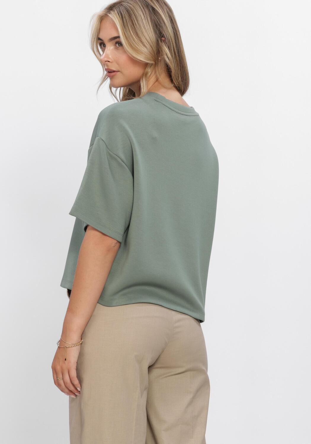 Groene MSCH COPENHAGEN Tops & T-shirts MSCHNILDA IMA Q SS SWEATSHIRT - large
