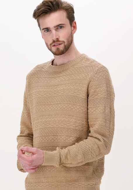ANERKJENDT Pull AKSUNNE JACQUARD KNIT en beige - large