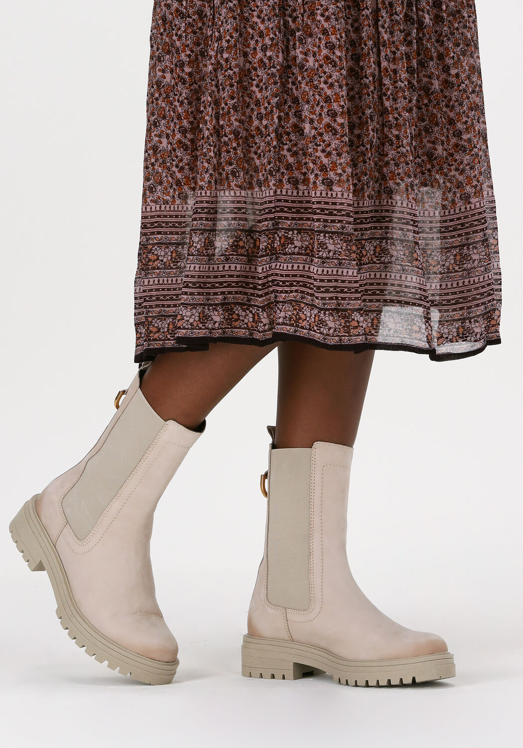 Beige OMODA Chelsea boots LPMONK-05 | Omoda