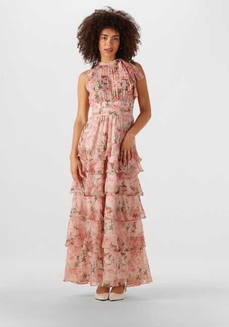 Lichtroze NEO NOIR Maxi jurk MARLI FLOWER CHIFFON DRESS - large