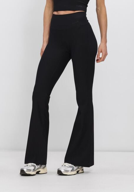 Zwarte BJORN BORG Broeken/jumpsuits STUDIO RIBBED FLARE TIGHTS - large