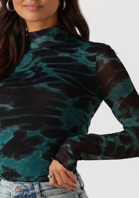 COLOURFUL REBEL Haut NEYO ANIMAL MESH TURTLENECK TOP en vert - large