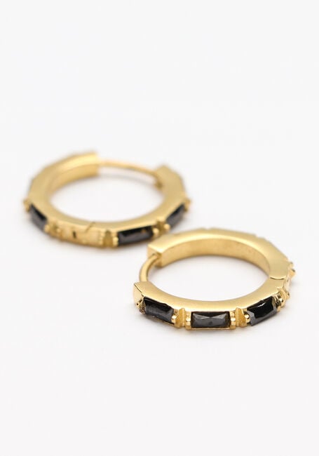 NOTRE-V Boucles d'oreilles OORBELLEN STRASS en noir - large