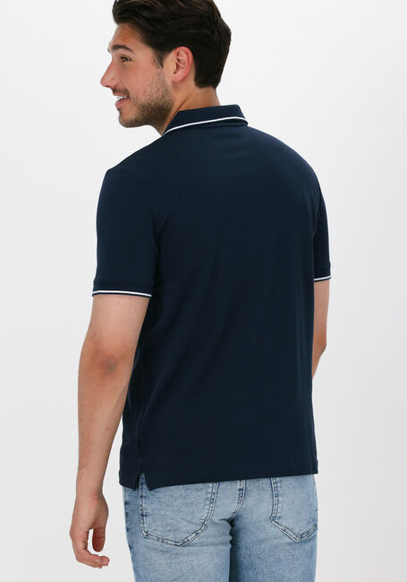 Donkerblauwe CALVIN KLEIN Polo STRETCH PIQUE TIPPING SLIM POLO - large