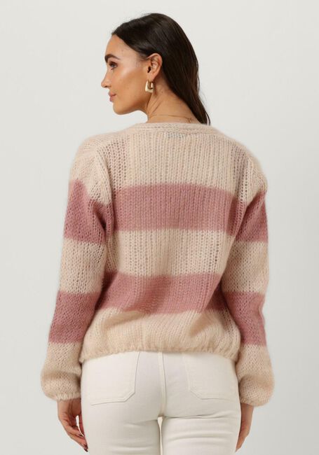 BY-BAR Gilet AVA STRIPE CARDIGAN Rose clair - large
