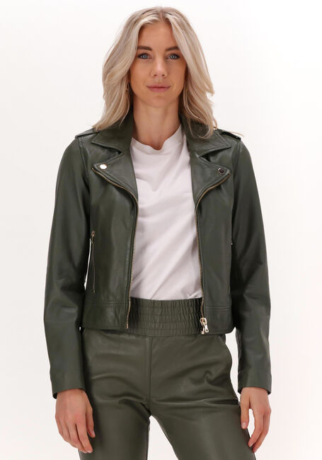 IBANA Veste en cuir BRUNA en vert - large
