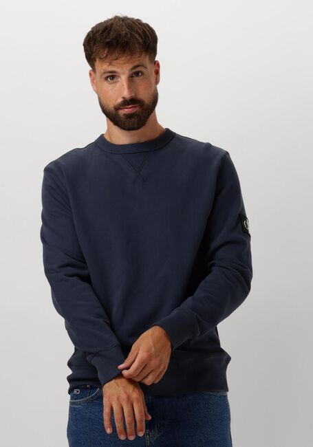 CALVIN KLEIN Chandail BADGE CREW NECK Bleu foncé - large