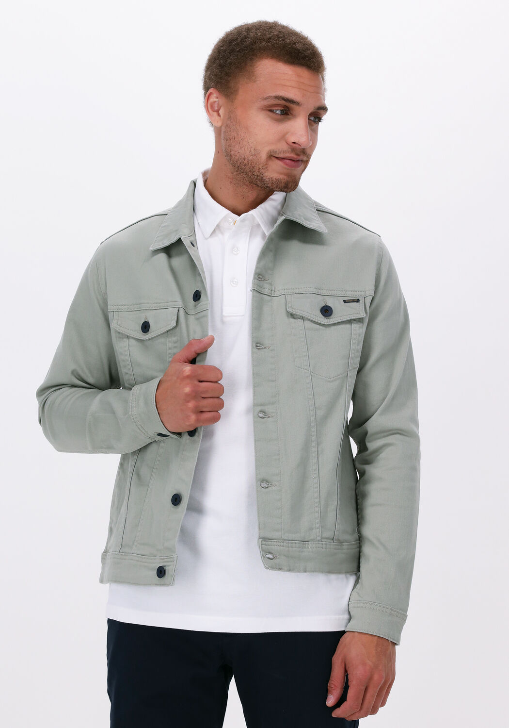 DSTREZZED Veste en jean JEANS JACKET COLORED DENIM Olive Omoda
