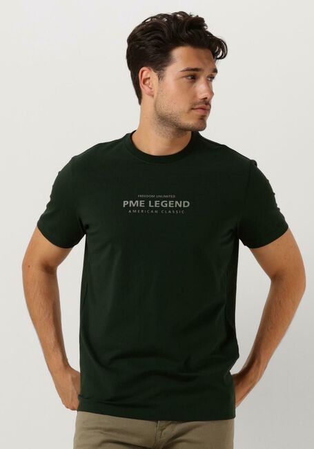 PME LEGEND T-shirt SHORT SLEEVE R-NECK COTTON ELASTANE JERSEY en vert - large