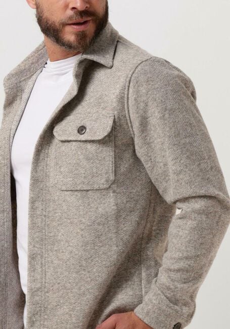 PROFUOMO Surchemise OVERSHIRT HERRINGBONE en beige - large