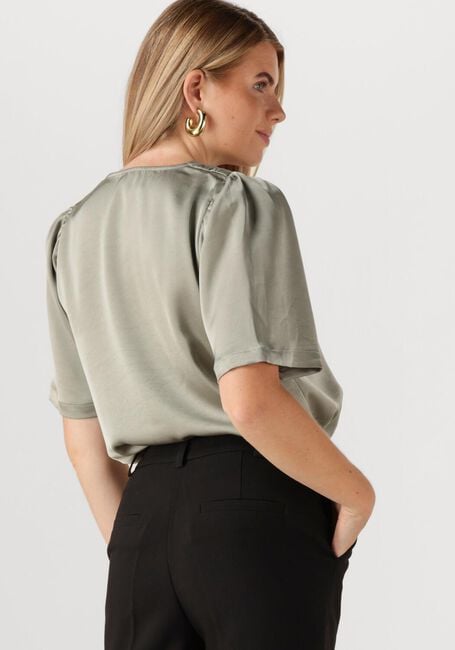 Groene NEO NOIR  LARGO HEAVY SATEEN BLOUSE - large