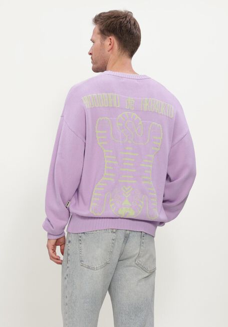 Lila WOODBIRD Trui WBKURT TIGER CREW - large