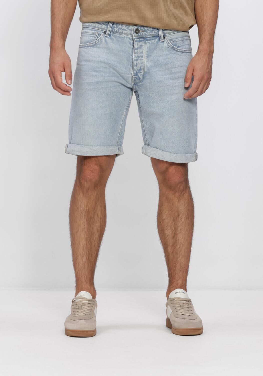 Lichtblauwe PURE PATH Jeans THE MILES SLIM FIT SHORT - large