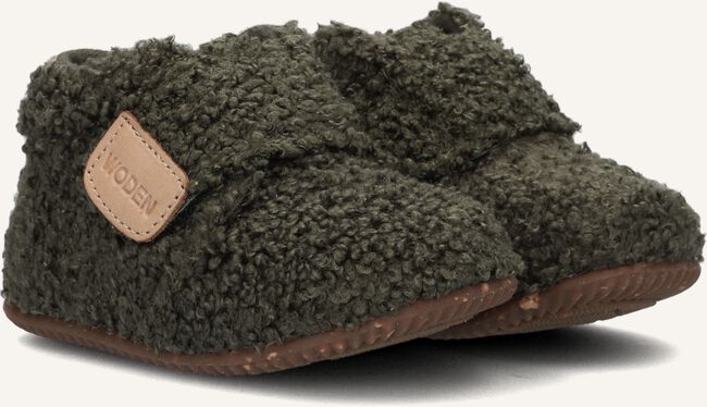 Groene WODEN Pantoffels KIM TEDDY Groene WODEN Pantoffels KIM TEDDY - large