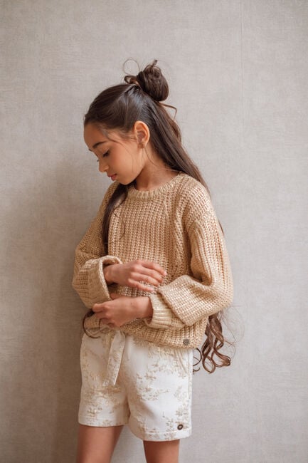 Beige LIKE FLO Trui DJUNA FLO COATED KNIT - large