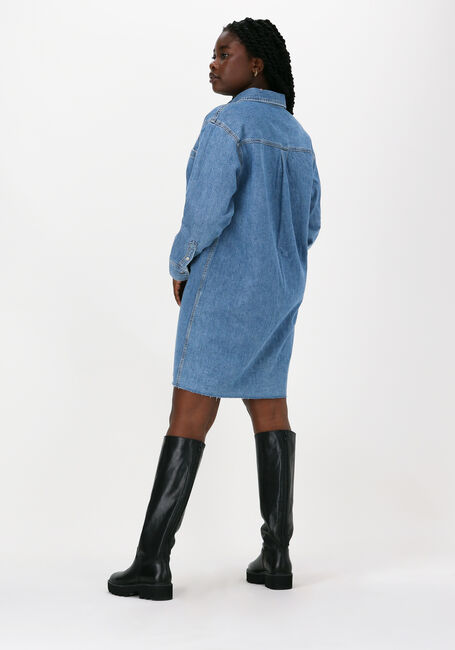 Blauwe CALVIN KLEIN Midi jurk DAD SHIRT DRESS - large