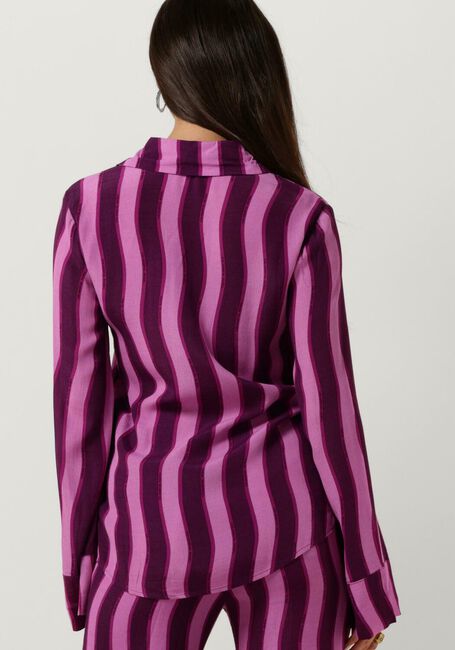 Paarse COLOURFUL REBEL  TIA STRIPES KIMONO SLEEVE BLOUSE - large