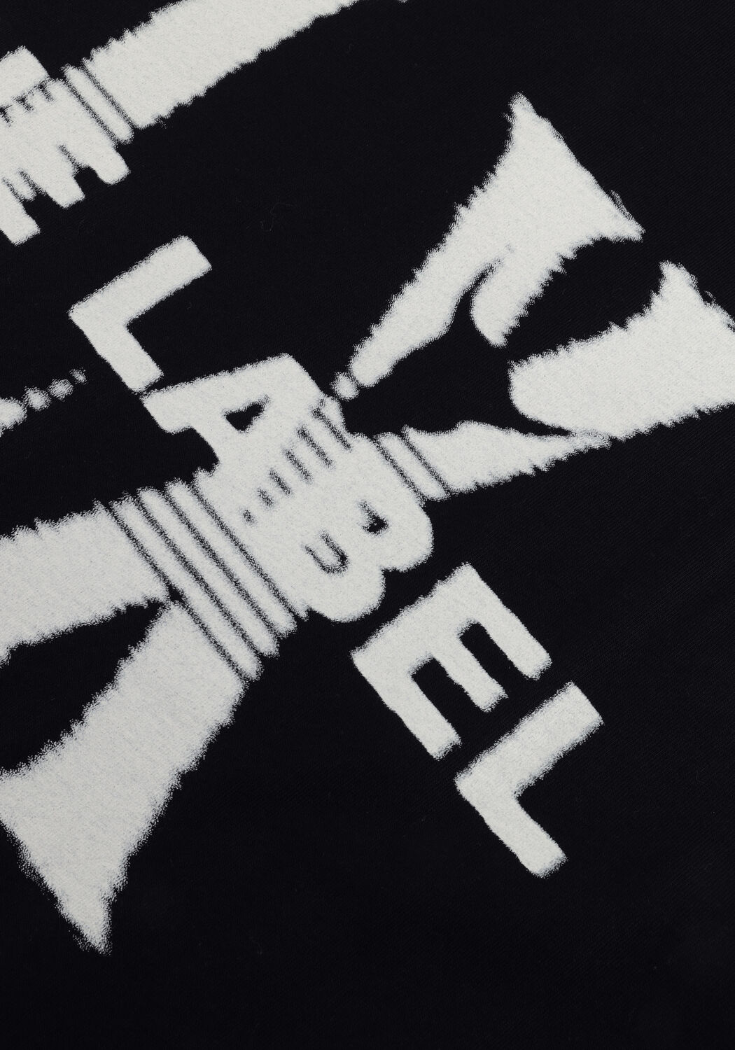 ALIX THE LABEL T-shirt LADIES KNITTED FADED LX T-SHIRT en noir - large