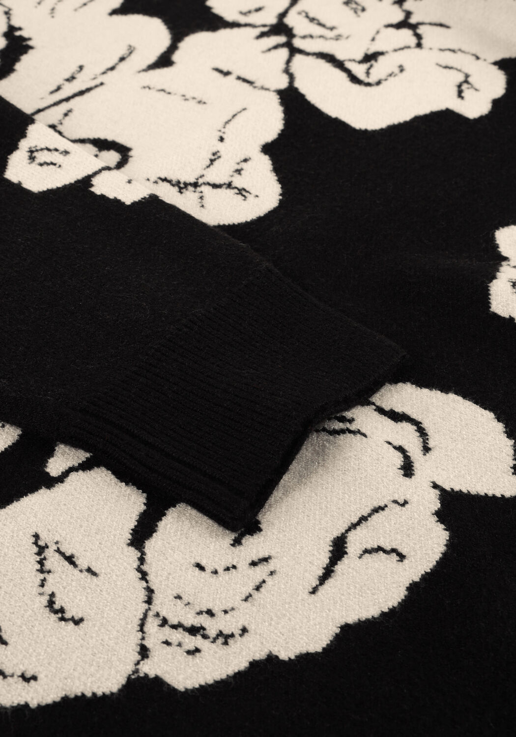 OBJECT Pull OBJRAY LO L/S KNIT PULLOVER AOP en noir - large