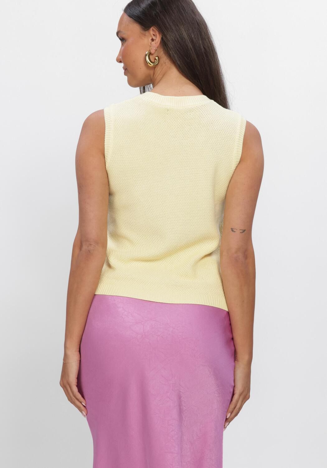 YDENCE KNITTED TOP MONA Hauts & T-shirts en jaune - large