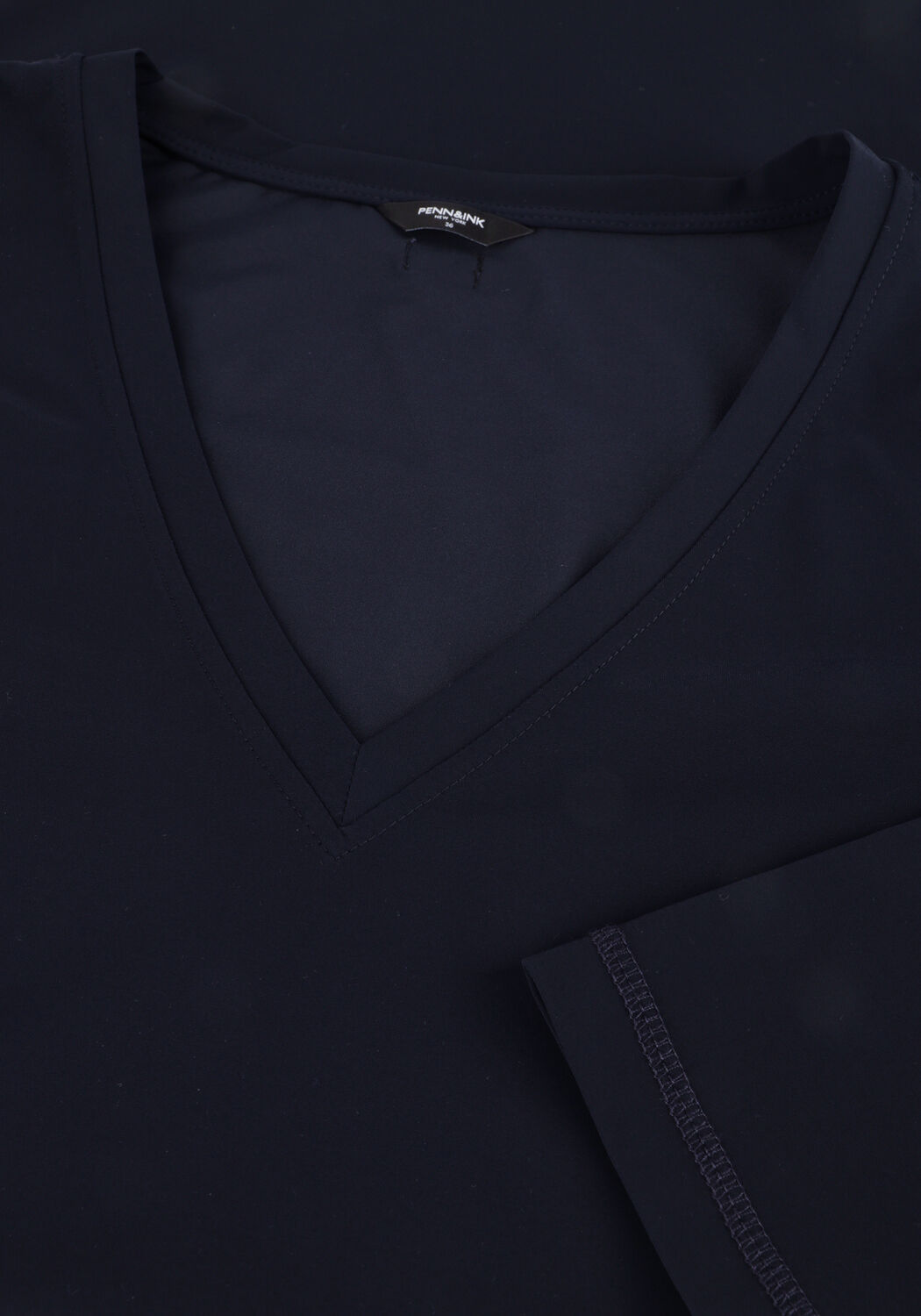 Donkerblauwe PENN & INK Midi jurk BLAKE - large