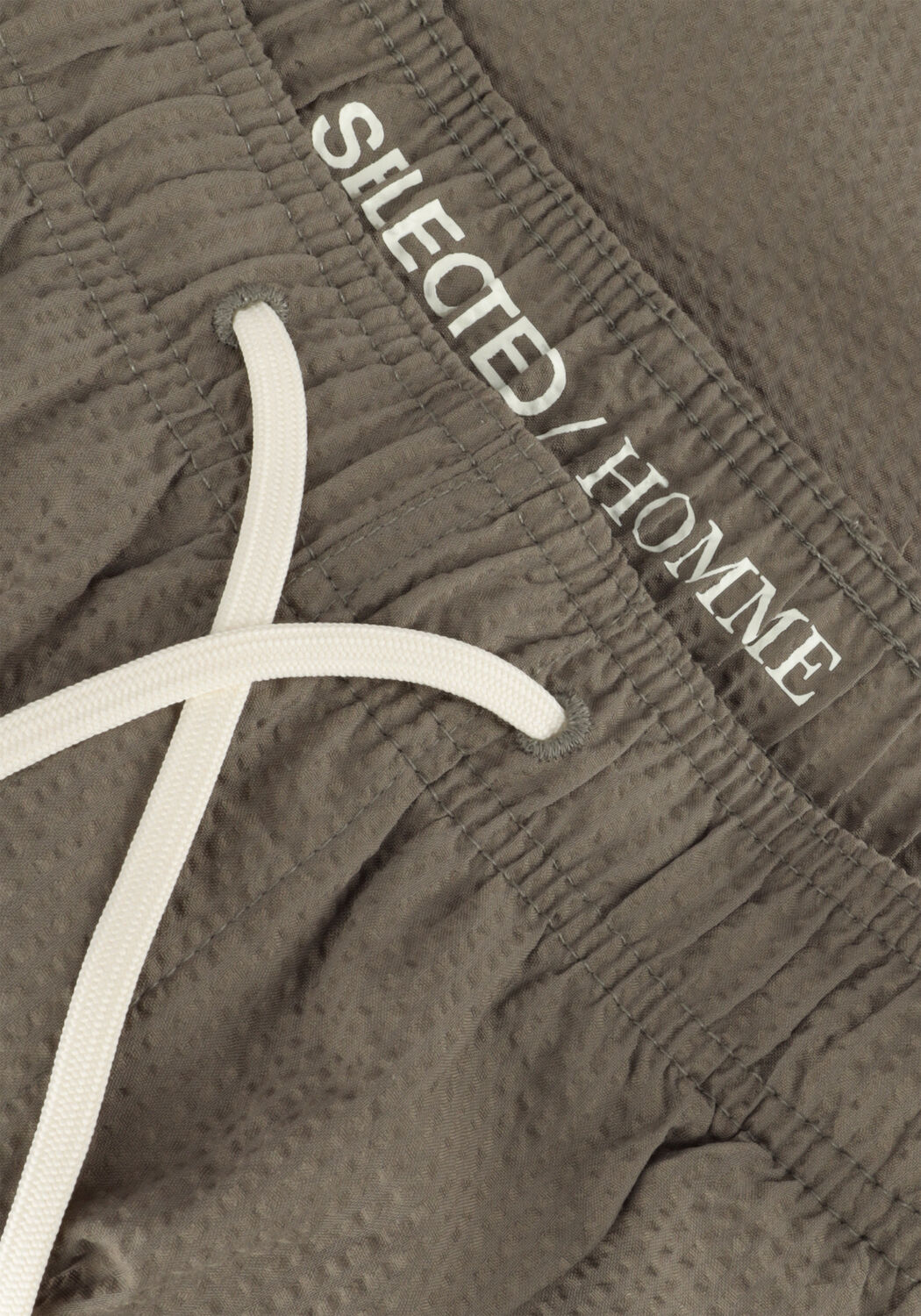 SELECTED MEN Shorts de bain SLHCOOPER SEERSUCKER SWIMSHORTS en vert - large