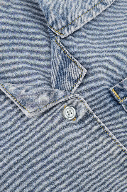 Lichtblauwe ALIX MINI  SHORT SLEEVE DENIM BLOUSE - large