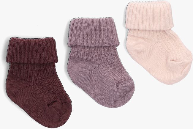MP DENMARK WOOL RIB BABY SOCKS 3 PACK Chaussettes Lilas - large