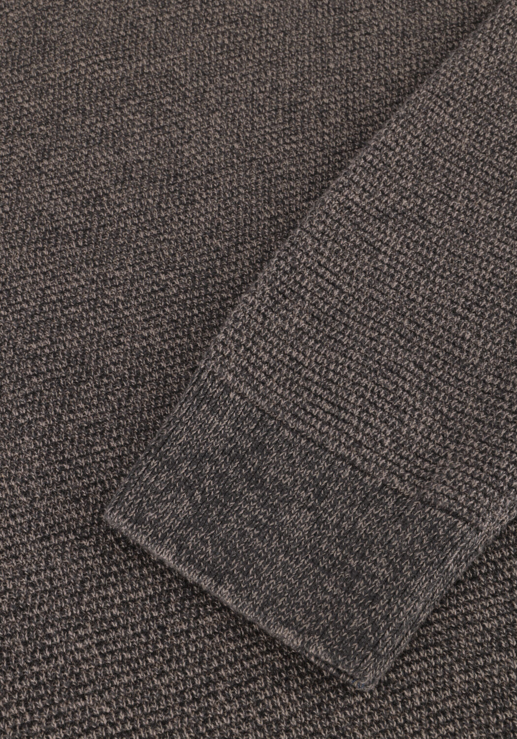 Grijze SELECTED MEN Trui SLHROSS LS KNIT STRUCTURE CREW NECK NOOS - large