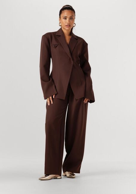 Bruine REFINED DEPARTMENT Wijde broek KALY - large