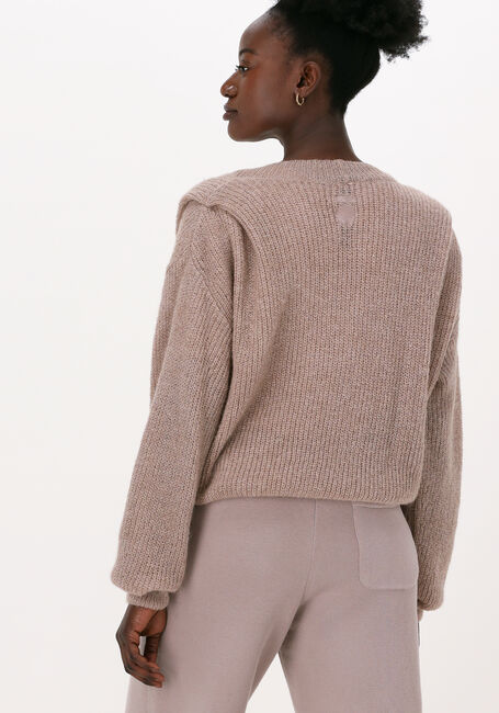 Taupe 10DAYS Trui BIG SHOULDER SWEATER - large