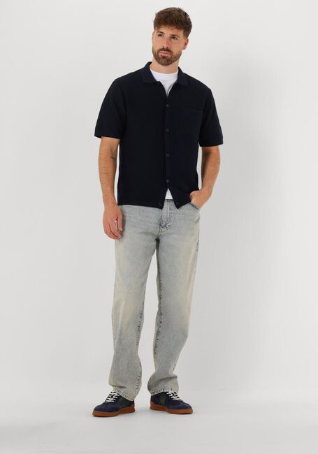 ANERKJENDT Polo AKSVEND S/S KNIT SHIRT Bleu foncé - large
