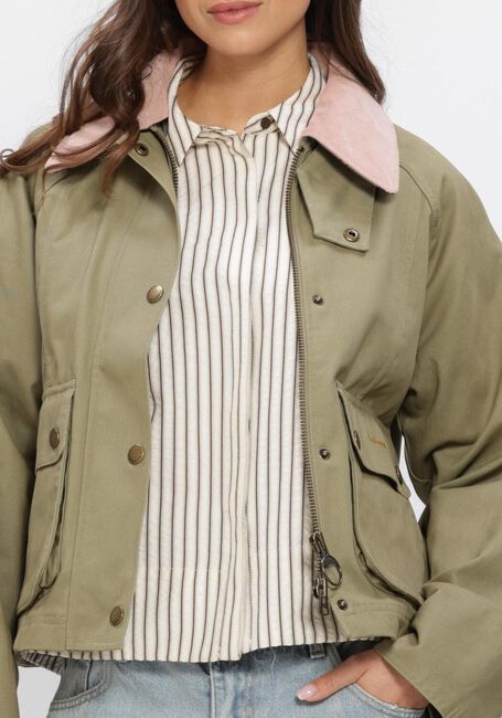 BARBOUR CROPPED BEADNELL CASUAL JACKET Vestes Olive - large