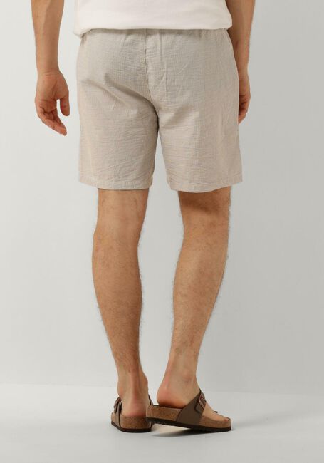 PURE PATH Pantalon courte SEERSUCKER SHORT WITH CORDS AND FRONT POCKETS en taupe - large