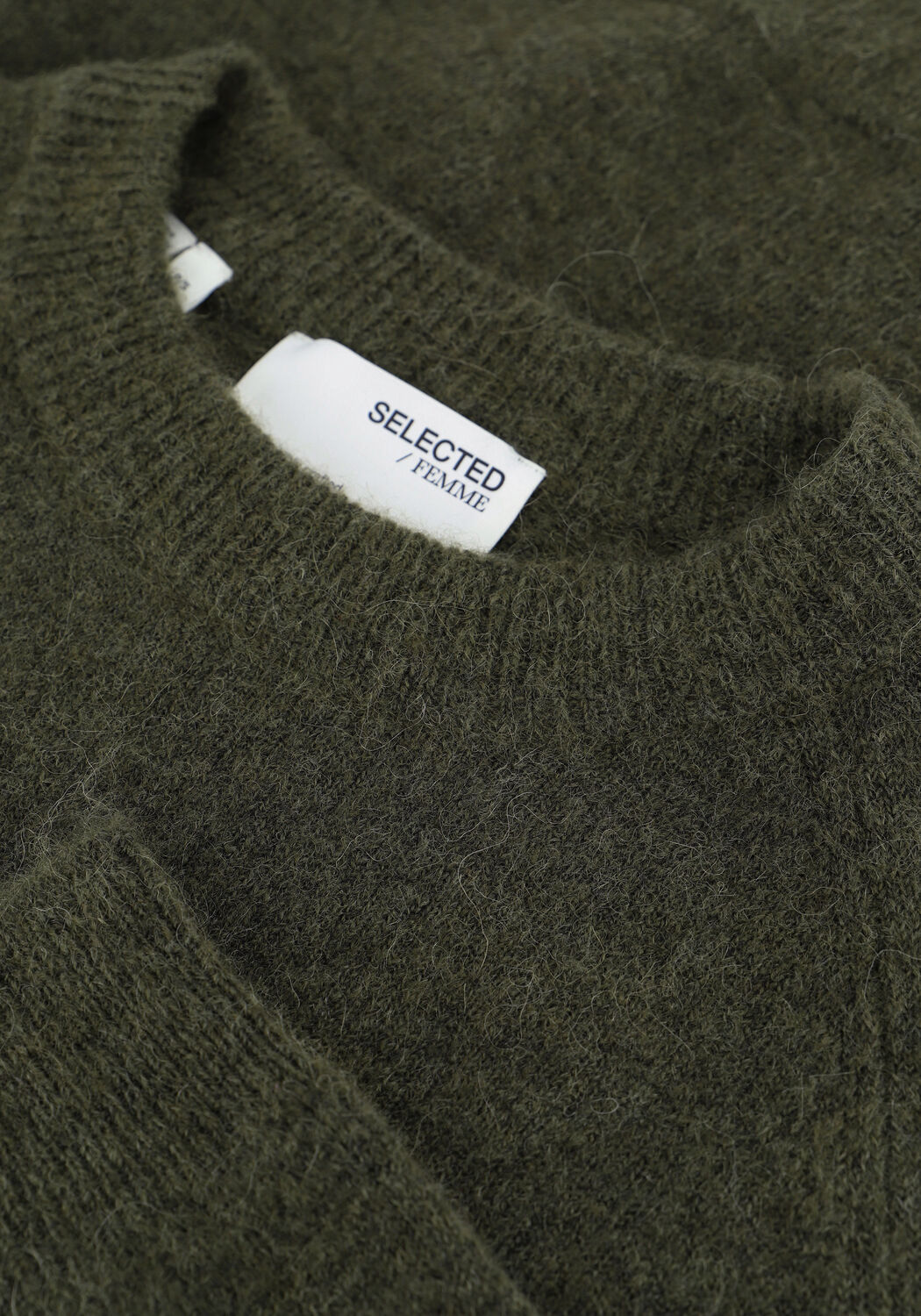 Groene SELECTED WOMEN Trui LULU LS KNIT O-NECK B - large
