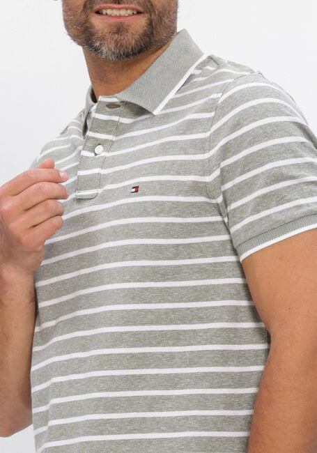 Groene TOMMY HILFIGER Polo COTTON LINEN PIQUE REG POLO - large