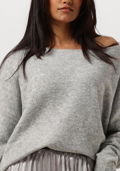 SUMMUM Pull BOAT NECK SWEATER WOOL ELASTANE BLEND KNIT en blanc - large