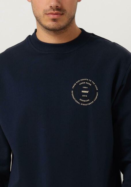 WOODBIRD Chandail WBJACS CIRCEL CREW Bleu foncé - large