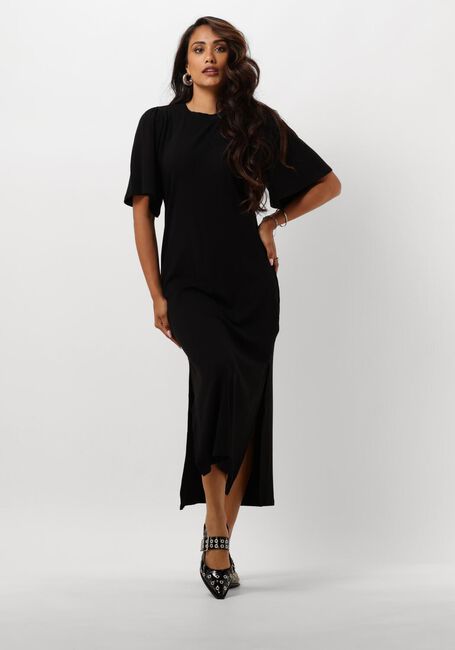 Zwarte BRUUNS BAZAAR Midi jurk LUTEA NATHALENA DRESS - large