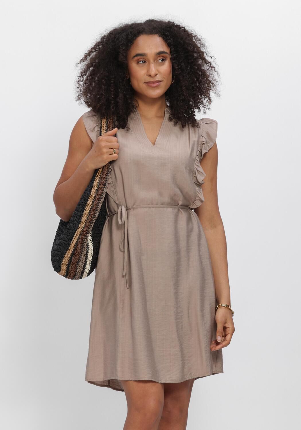 CO'COUTURE Mini robe HERACC FRILL SS CROP V-DRESS Sable - large