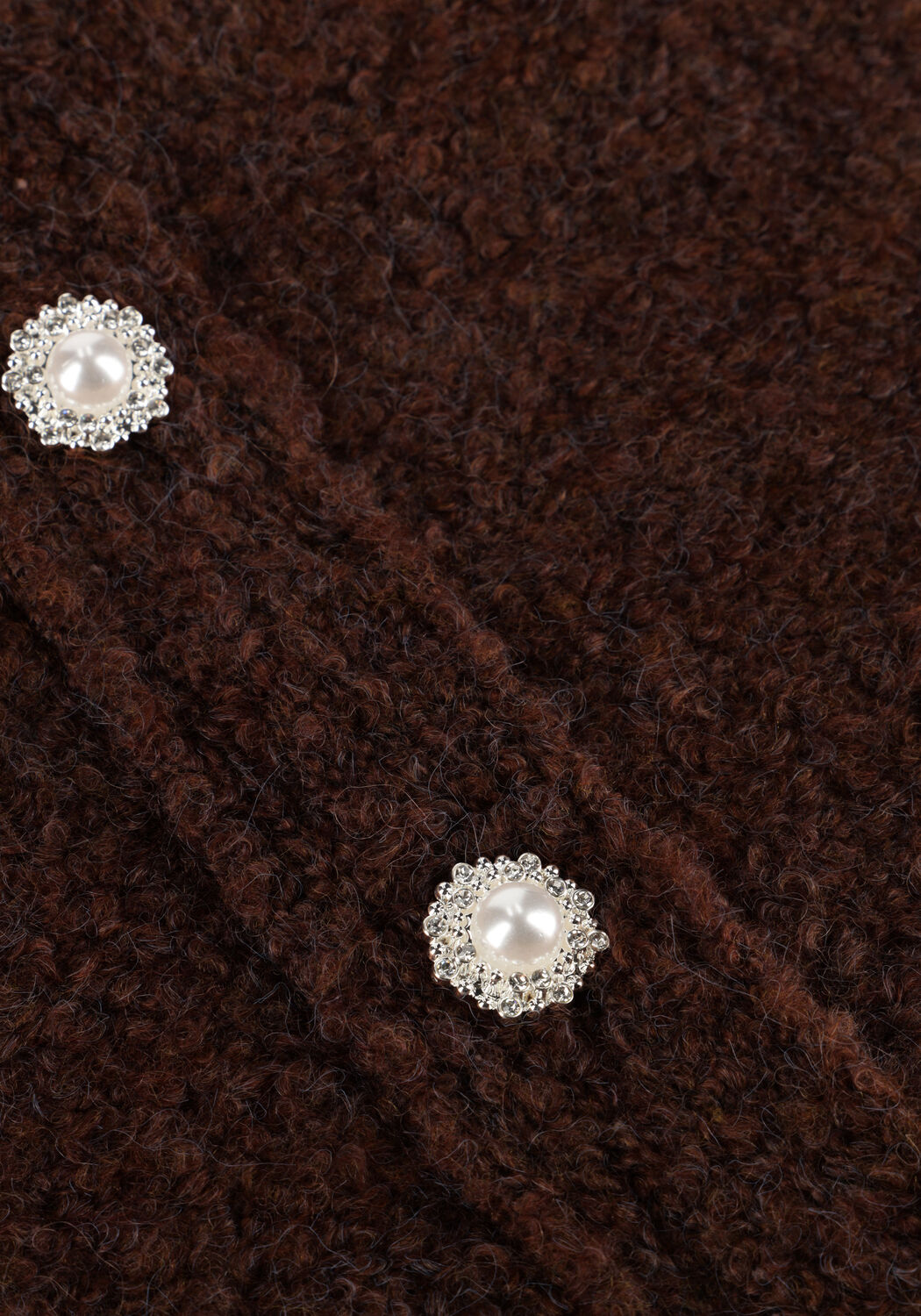 Y.A.S. Mini-jupe YASPLYRA HW KNIT SKIRT en marron - large