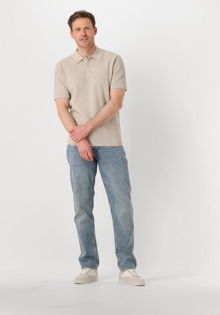 PURE PATH Polo REGULAR FIT POLO SS KNITWEAR en beige - large