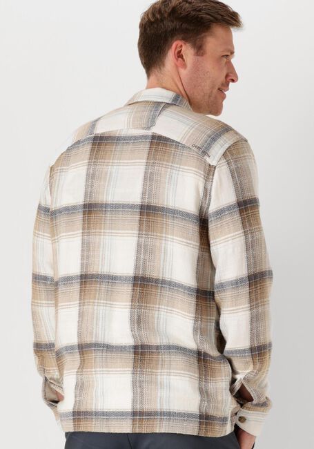 CAST IRON Surchemise LONG SLEEVE SHIRT SLUB CHECK Sable - large