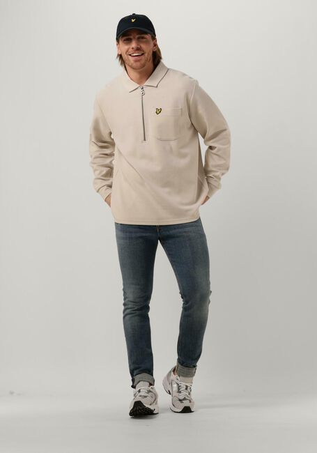 LYLE & SCOTT Chandail CREST TEXTURED QUARTER ZIP Blanc - large