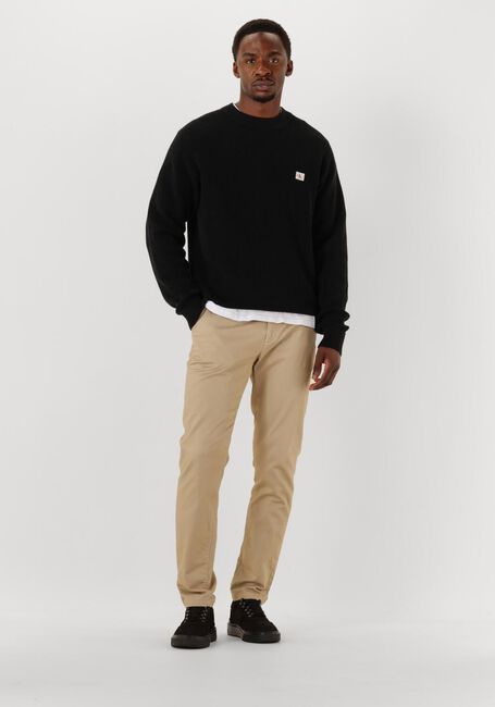 CALVIN KLEIN Pull LS EZ COTTON WAFFLE CREWNK SWTR 9 en noir - large
