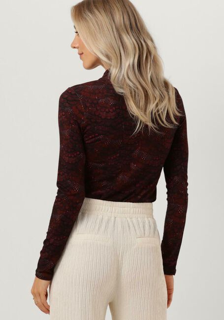 SCOTCH & SODA Col roulé ALL OVER PRINTED MOCKNECK LONGSLEEVE T-SHIRT Bordeaux - large